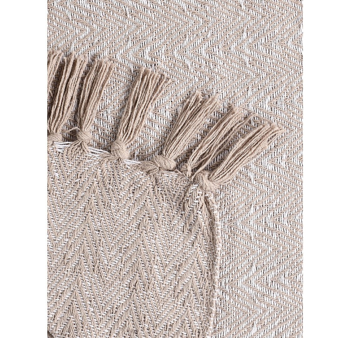 Nature-Inspired Herringbone Throw Blanket Grey - Sashaaworld