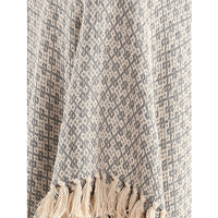 Soft Cotton Throw Blanket for Sofa/ Bed- Grey - Sashaaworld