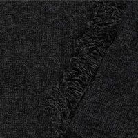 Soft Chenille Throw Black - Sashaaworld