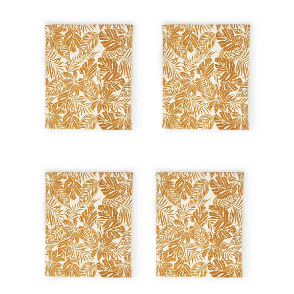 Yellow Leaf Printed Table Placemats - Sashaaworld