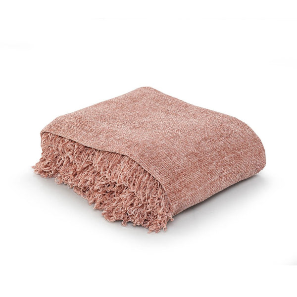Soft Chenille Throw Pink - Sashaaworld