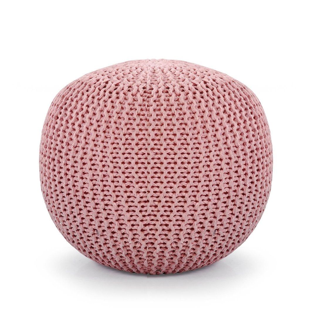 Knitted Pouf Pink - Sashaa World