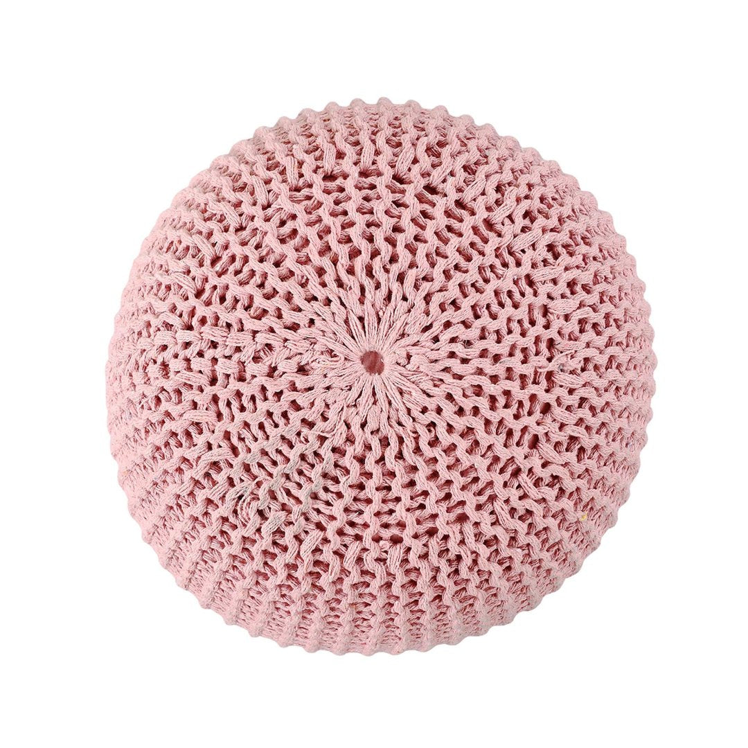 Knitted Pouf Pink - Sashaa World