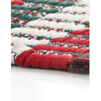 Multi stripe Christmas Vibe Chindi Rug - Sashaaworld