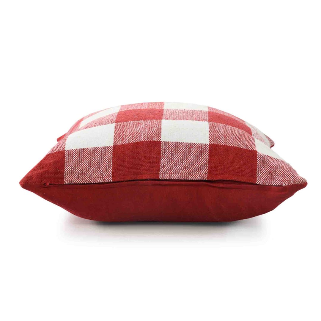 Red Check Cushion Cover - Sashaaworld