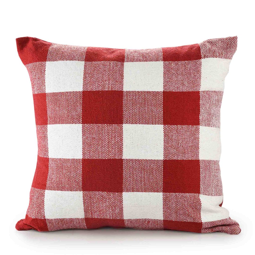 Red Check Cushion Cover - Sashaaworld