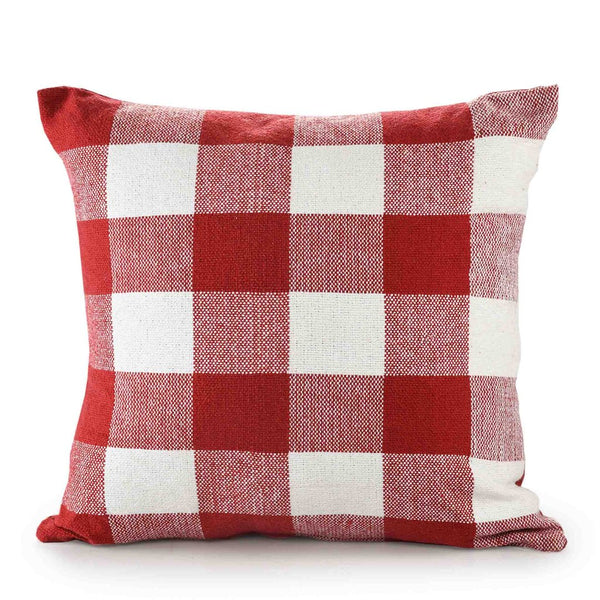 Red Check Cushion Cover - Sashaaworld