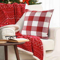 Red Check Cushion Cover - Sashaaworld