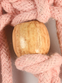 Light Pink Wall Hanging with wooden beads - sashaa World