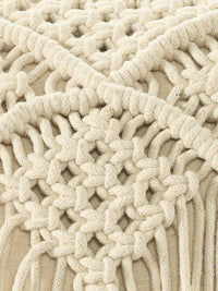 Macramé Cushion in Natural with long Fringe - Sashaa World