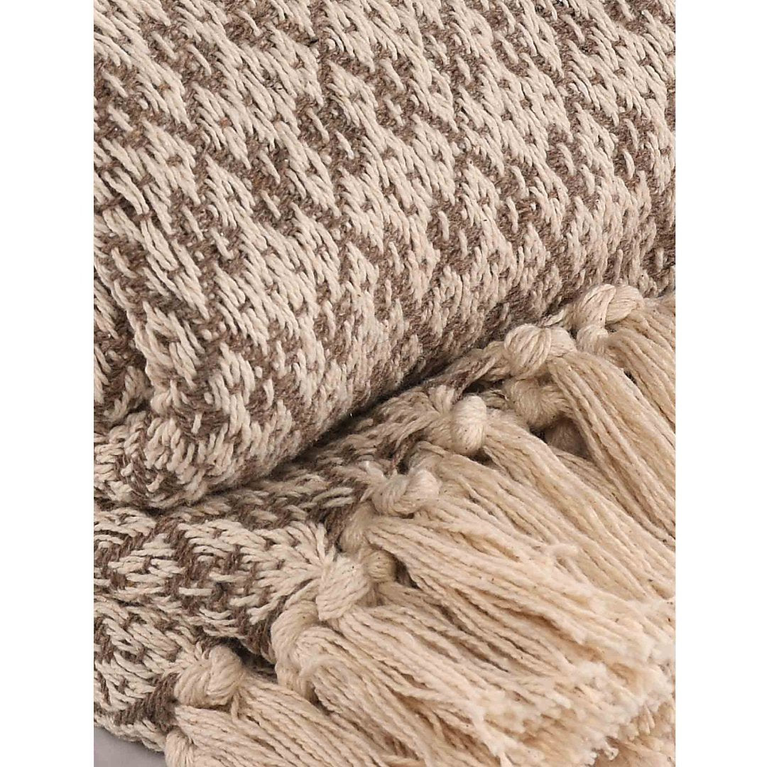 Soft Cotton Throw Blanket for Sofa/ Bed- Sashaaworld