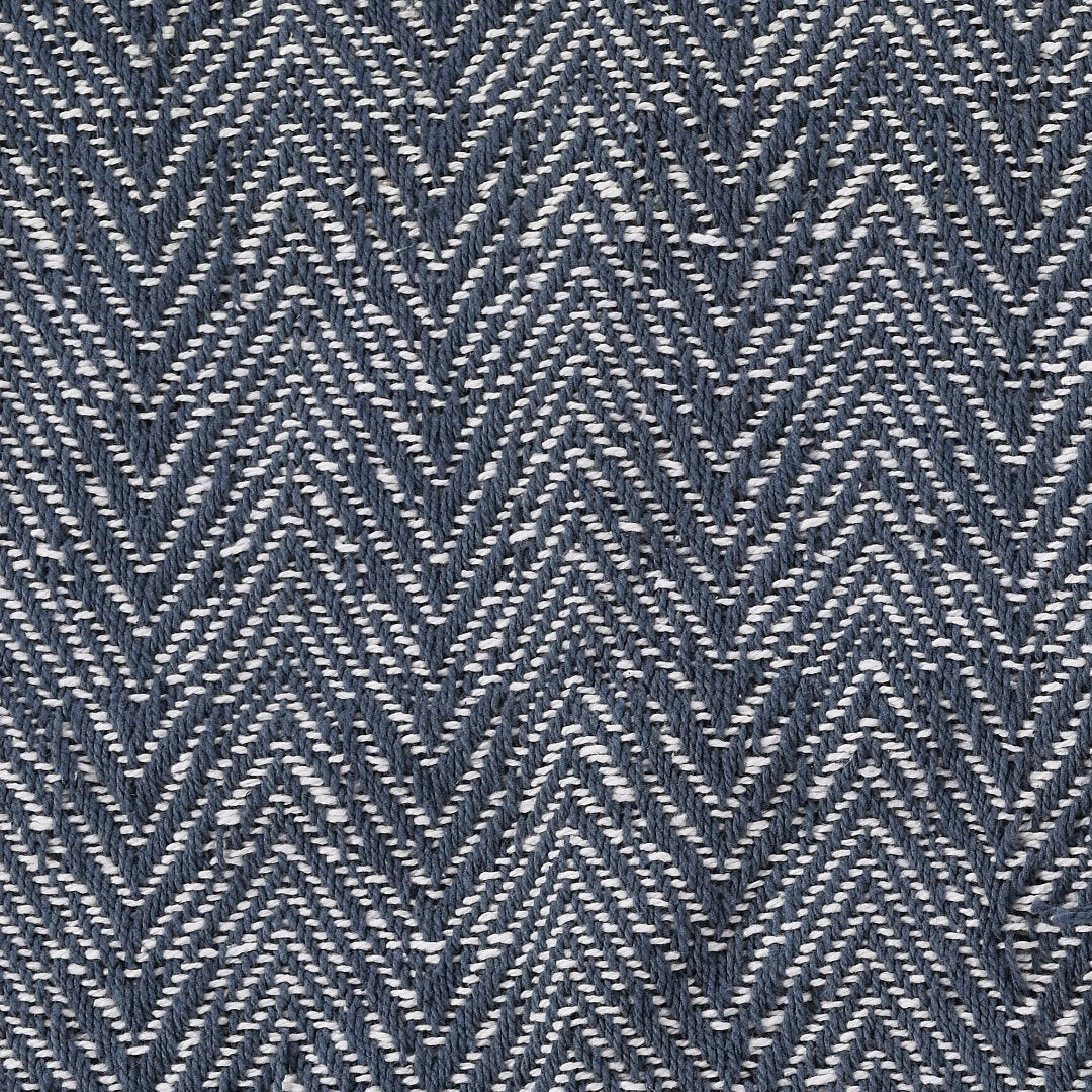 Nature-Inspired Herringbone Throw Blanket Navy Blue - Sashaaworld
