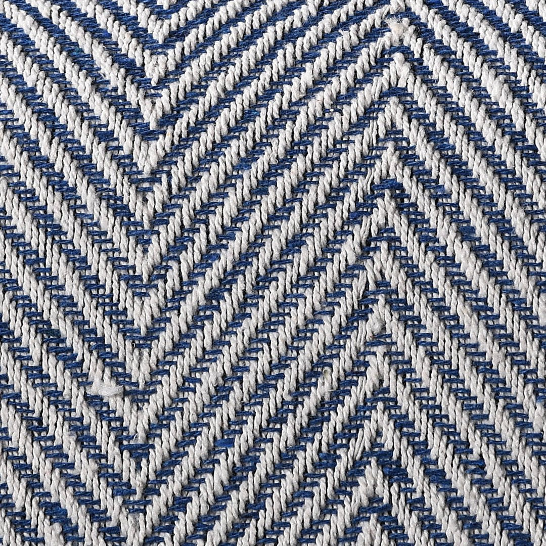 Nature-Inspired Herringbone Throw Blanket Navy Blue - Sashaaworld
