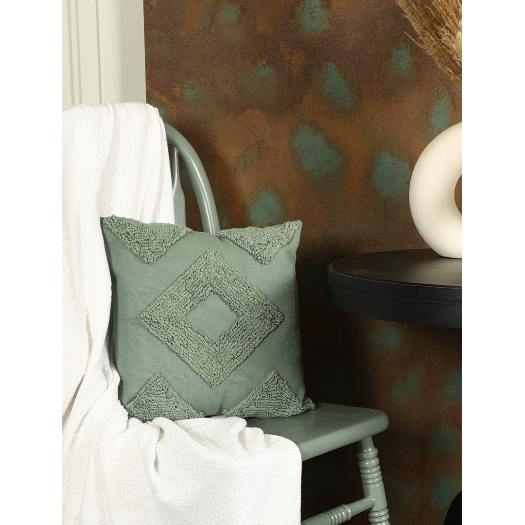 Green Loop Tufted Cushion Cover - Sashaa World