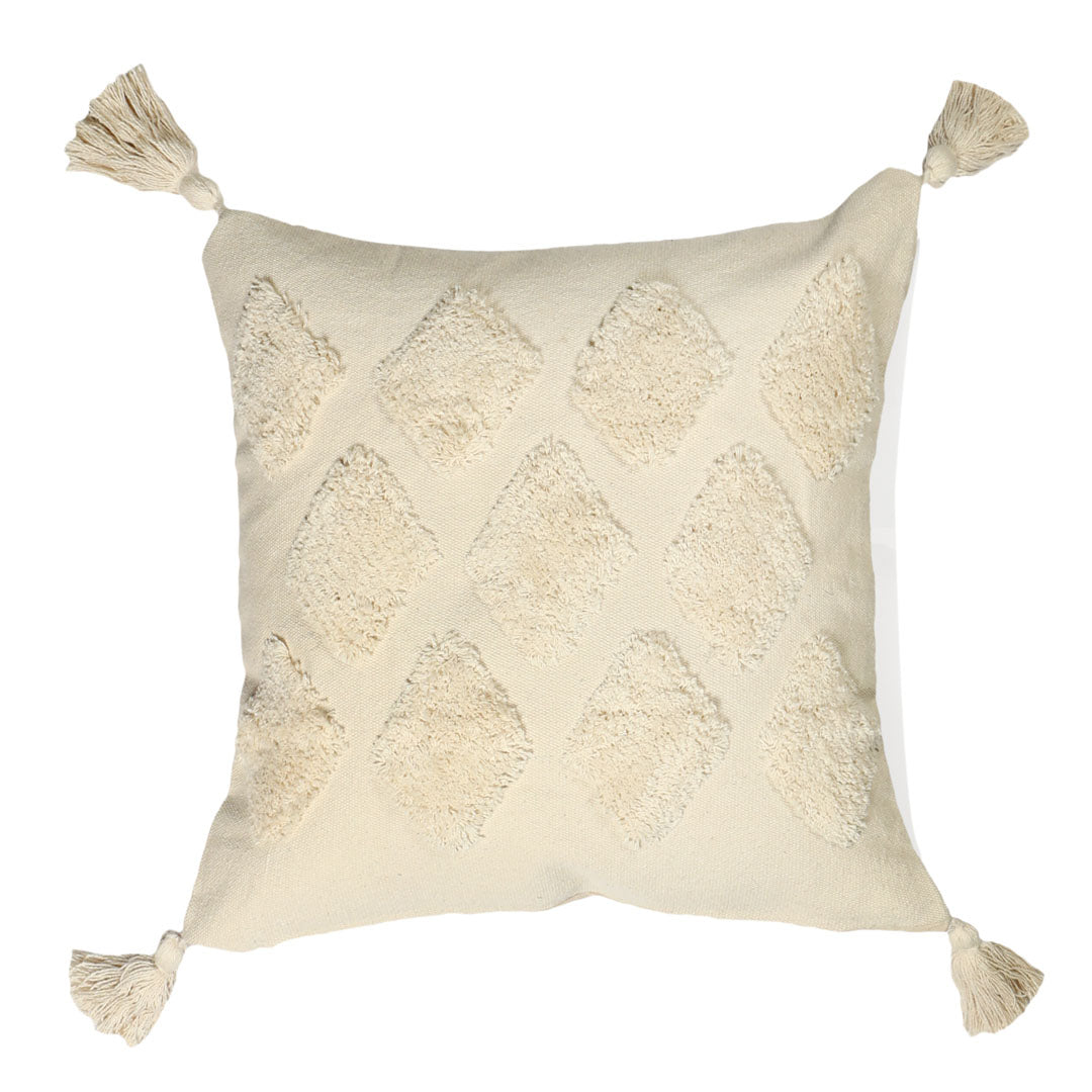 Ivory Diamond Tufted Cushion Cover - Sashaa World