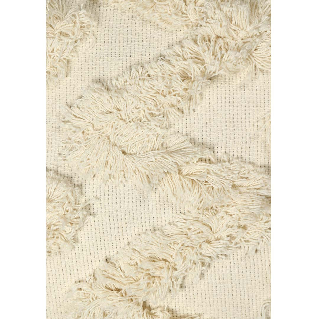 Ivory Chevron Tufted Cushion Cover - Sashaa World