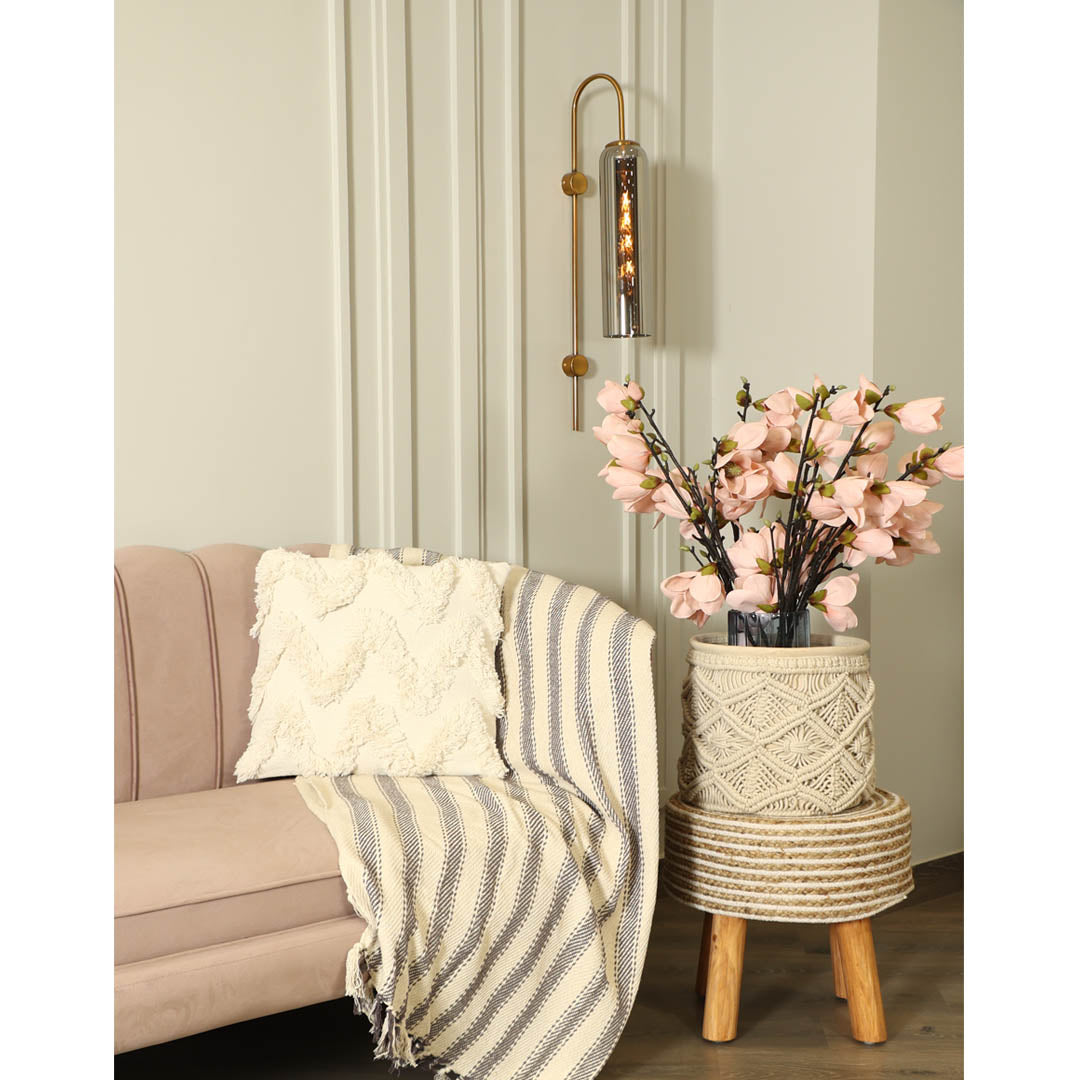 Ivory Chevron Tufted Cushion Cover - Sashaa World