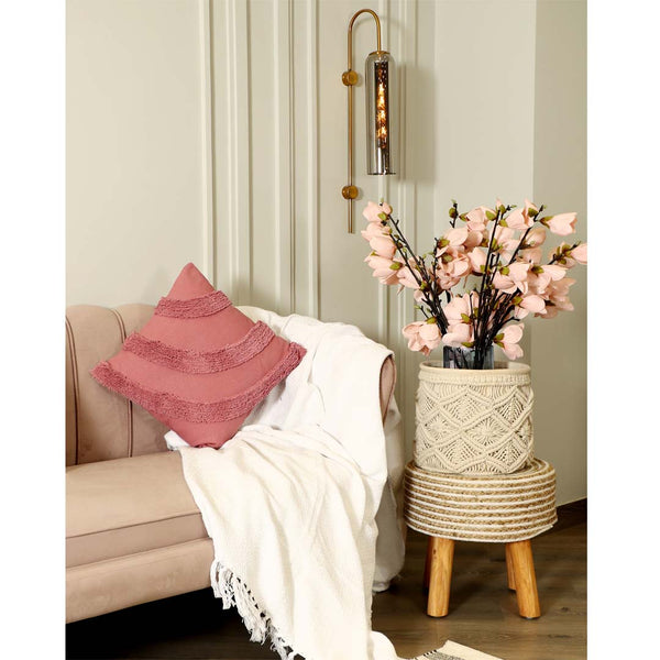 Rose Pink Curves Cushion Cover - Sashaa World