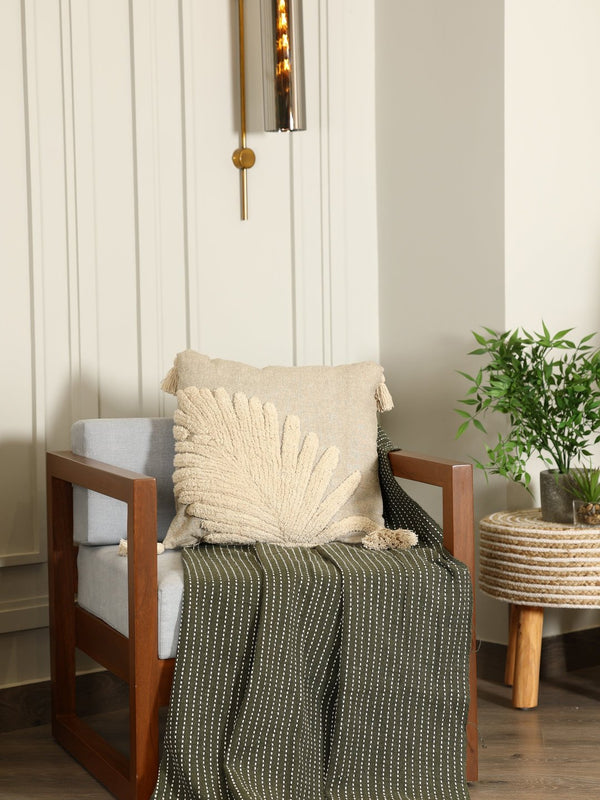 Leaf Tufted Cushion Cover - Sashaa World