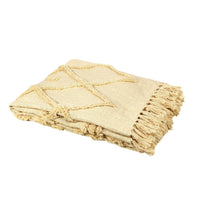 Ivory Diamond Tufted Throw - Sashaa World