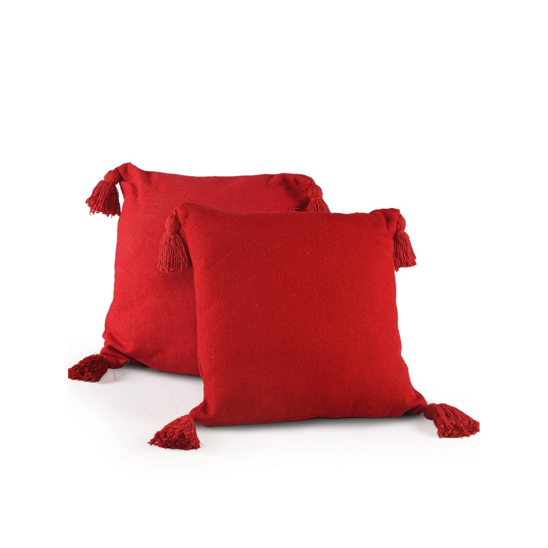 Vibrant Red Cushion Covers (Set of 2)