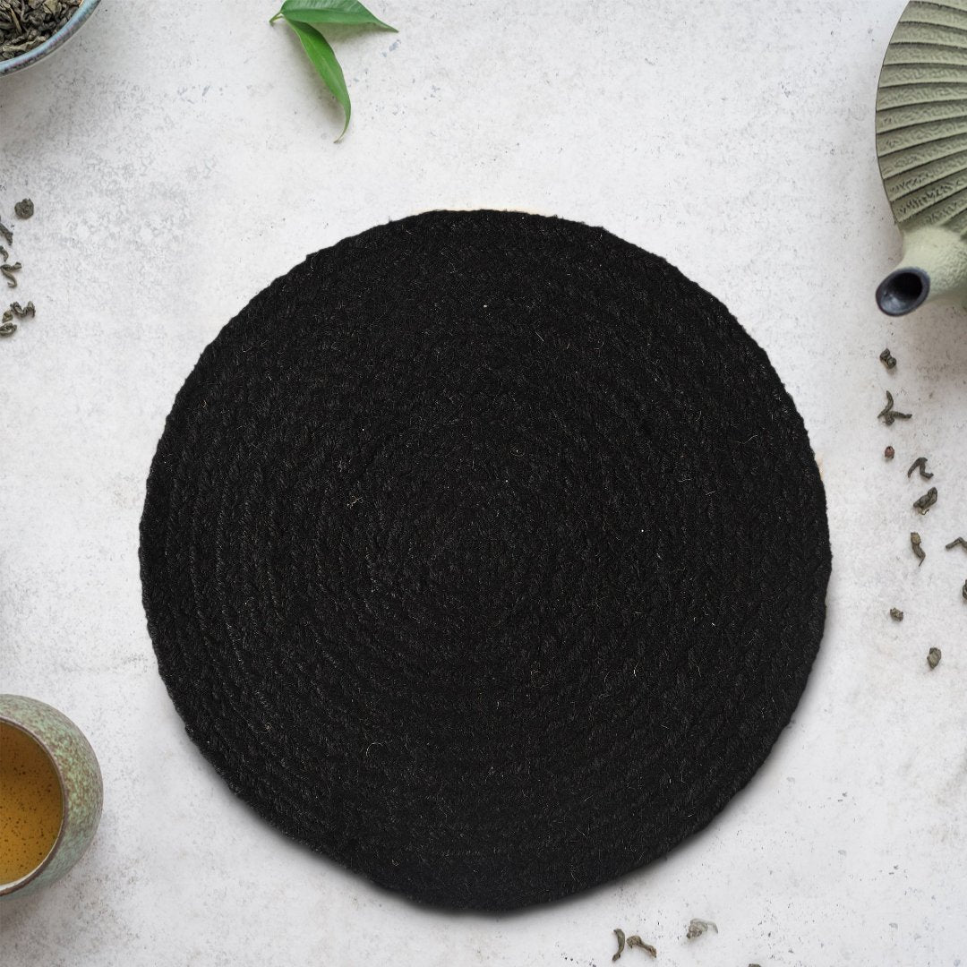Black Jute Placemats - Sashaa World