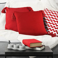 Vibrant Red Cushion Covers (Set of 2)