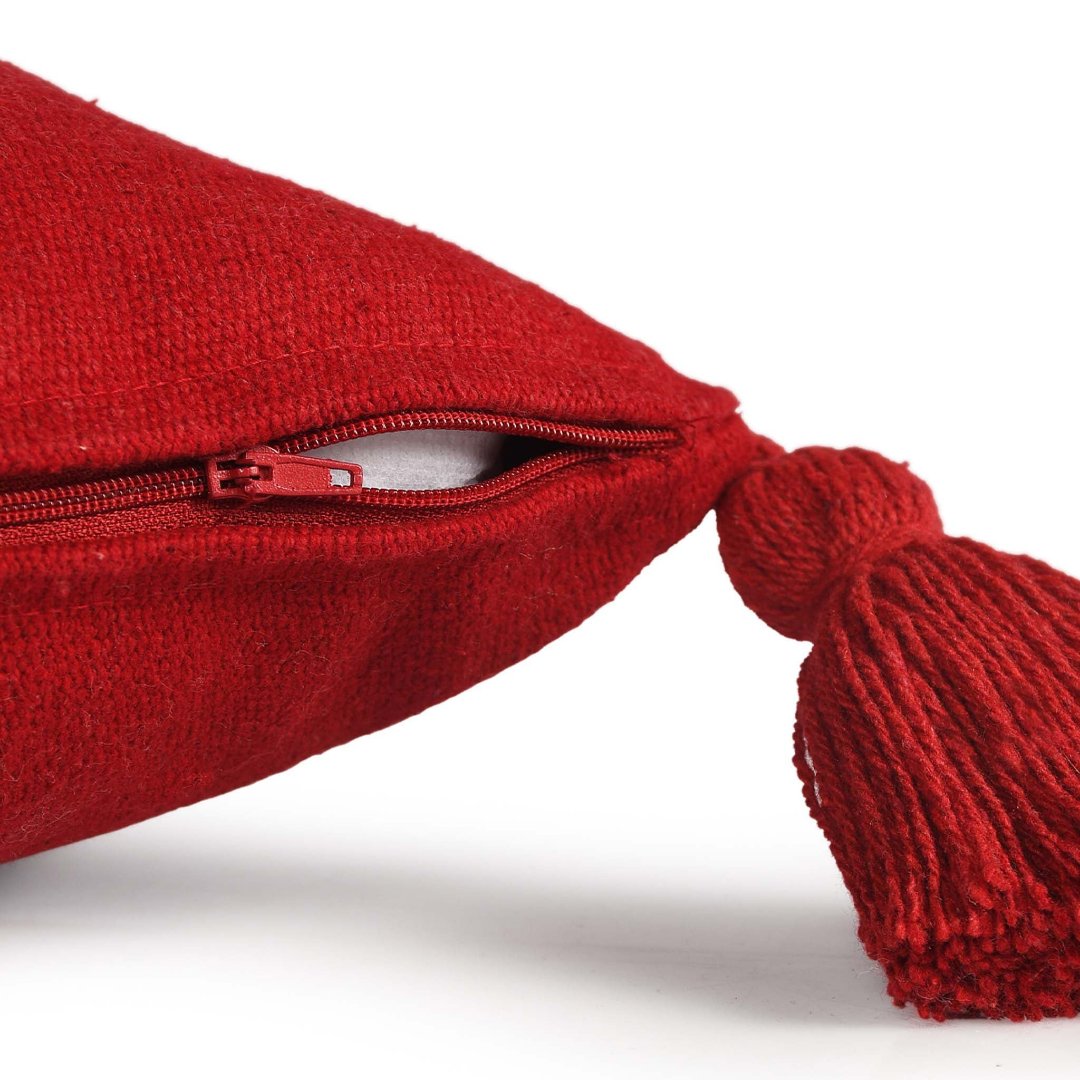 Vibrant Red Cushion Covers (Set of 2)