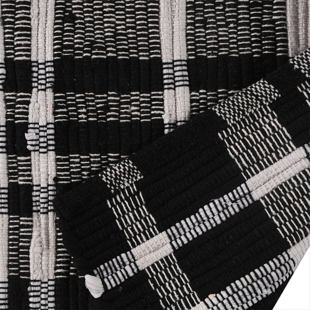 Black & White Chindi Rug