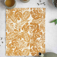 Yellow Leaf Printed Table Placemats - Sashaaworld