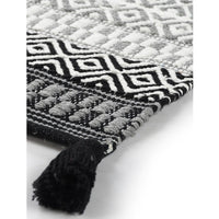 Handwoven Black Accent Rug - Sashaa World