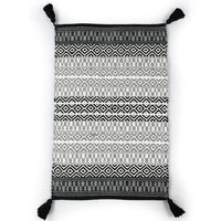 Handwoven Black Accent Rug - Sashaa World