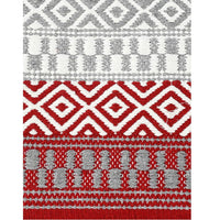 Handwoven Red  Accent Rug - Sashaa World