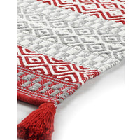 Handwoven Red  Accent Rug - Sashaa World
