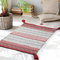 Handwoven Red  Accent Rug - Sashaa World