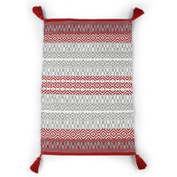 Handwoven Red  Accent Rug - Sashaa World
