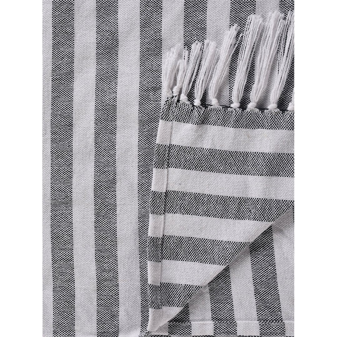 Striped Cotton Throw Bedcover - Sashaaworld