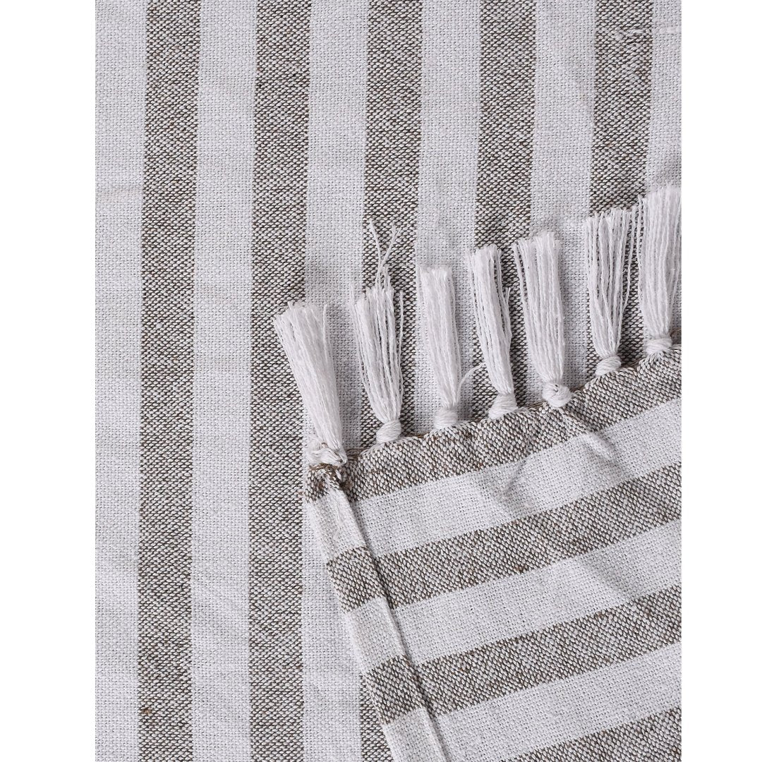 Striped Cotton Throw Bedcover - Sashaaworld