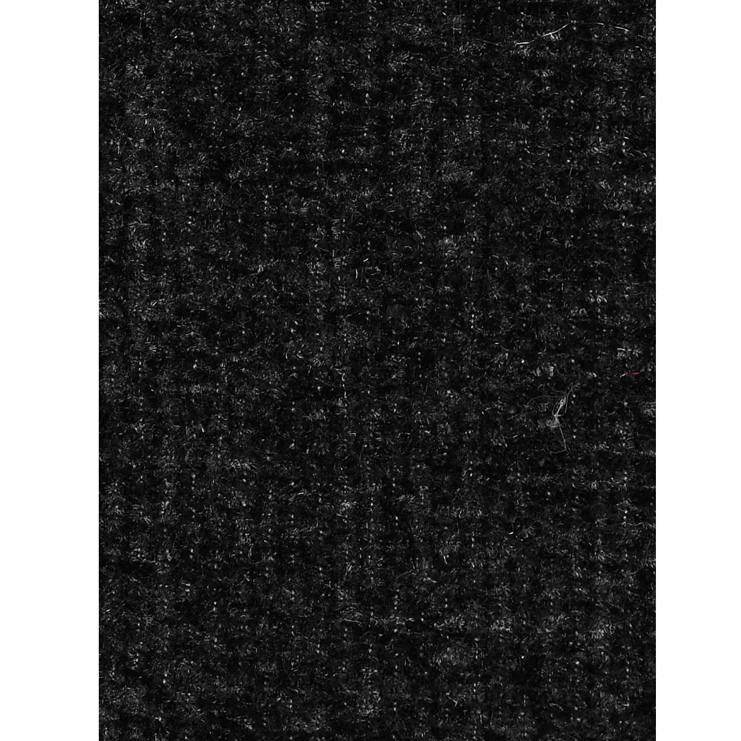 Chenille Cushion Cover- Charcoal Black