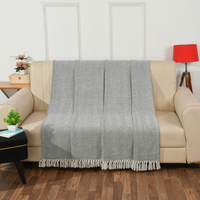 Green & White Striped Cotton Throw