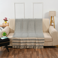 Black and Ivory Cotton Throw