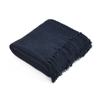 Navy Cotton Throw