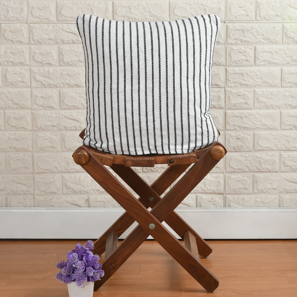 Sashaa World Monochrome Stripe Cushion Cover