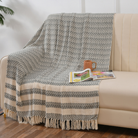 Black and Ivory Cotton Throw