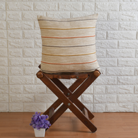 Sashaa World Neutral Stripe Cushion