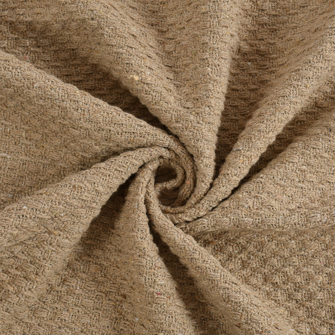 Beige Cotton Throw