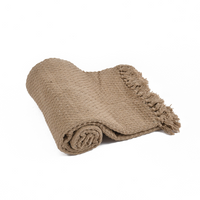 Beige Cotton Throw