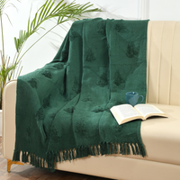 Green Cotton Throw