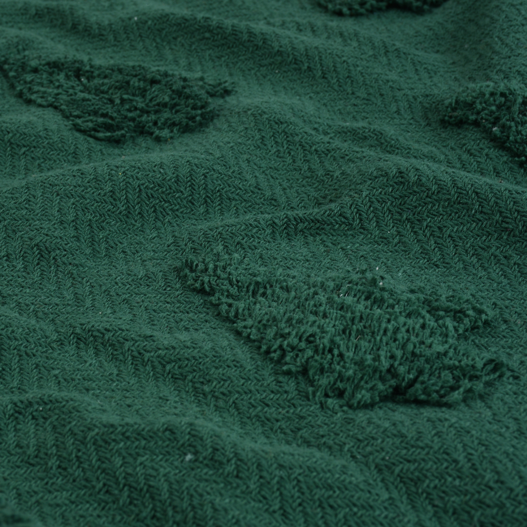 Green Cotton Throw