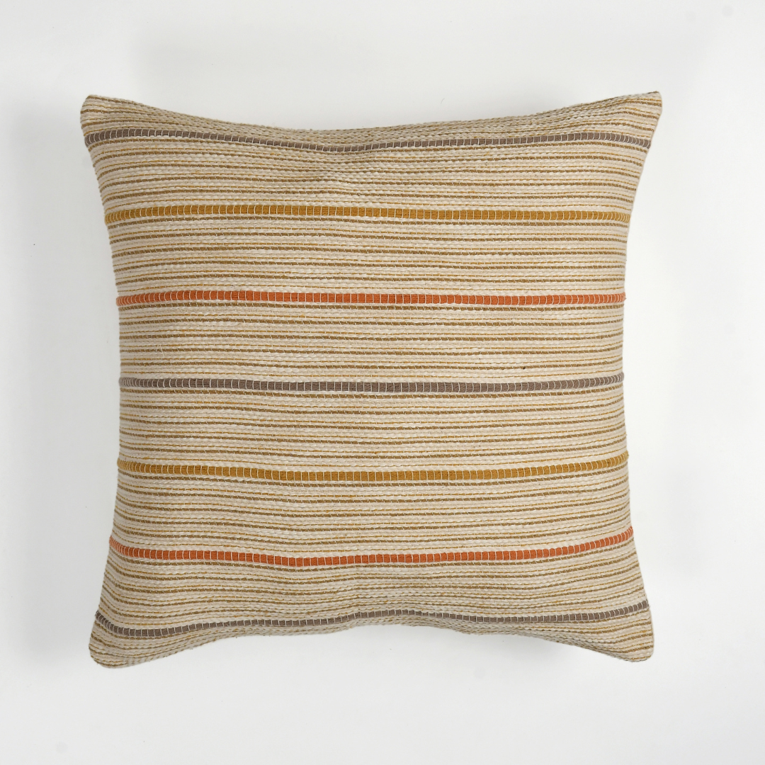 Sashaa World Neutral Stripe Cushion